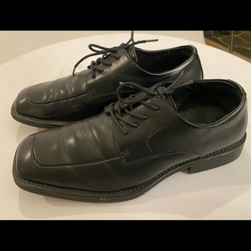 Borelli Men's Black Square Toe Dress Shoes Size 8